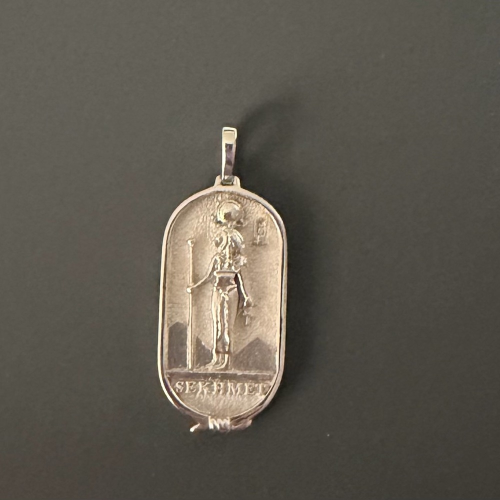 Awe Inspired Sekhmet Silver Pendant